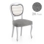 Housse de Chaise Eysa ROC Gris clair 50 x 5 x 50 cm 2 Unités