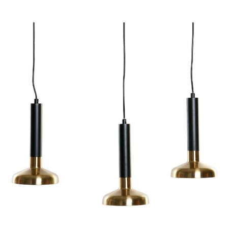 Suspension DKD Home Decor Noir Métal 220 V Doré 50 W (75 x 15 x 140 cm)