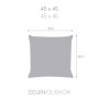 Housse de coussin Eysa LEVANTE Blanc 45 x 45 cm Carré