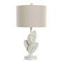 Lampe de bureau DKD Home Decor Blanc Beige Polyester Résine 220 V Plumes 60 W (38 x 38 x 72 cm)