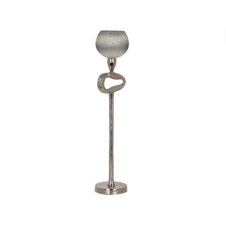 Bougeoir Romimex Beige Argenté verre Aluminium 12 x 56 x 12 cm Ballon