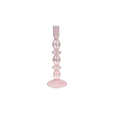 Bougeoir Romimex Rose verre 9 x 27 x 9 cm