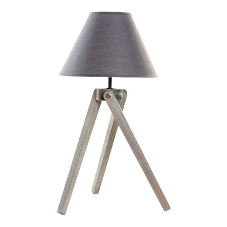 Lampe de bureau DKD Home Decor Gris Polyester Bois (25 x 25 x 50 cm)