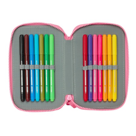 Trousse d'écolier Safta Flores 12,5 x 19,5 x 4 cm