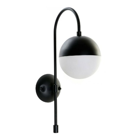 Suspension DKD Home Decor Blanc Noir Métal Verre 220 V 50 W (15 x 31 x 48 cm)