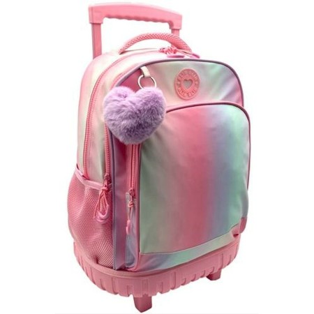 Cartable à roulettes Blin-Blin Kuky Rose 43 x 34 x 24 cm