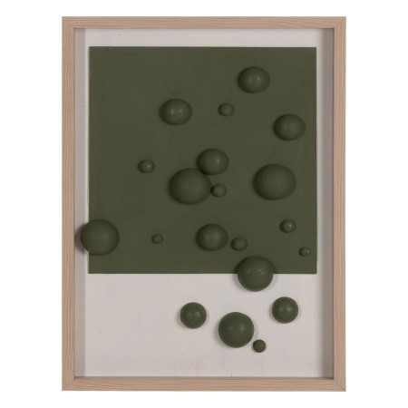 Toile Deco Blanc Vert Beige 60 x 6 x 80 cm