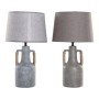 Lampe de bureau DKD Home Decor Polyester Porcelaine (2 pcs) (28 x 28 x 50 cm)