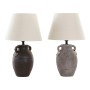 Lampe de bureau DKD Home Decor Polyester Porcelaine (2 pcs) (25 x 25 x 41 cm)