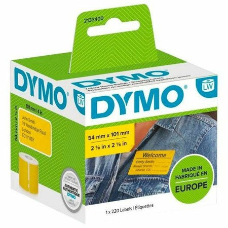 Rouleau d'Étiquettes Dymo 2133400 Jaune Noir/Jaune