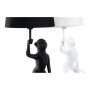 Lampe de bureau DKD Home Decor Blanc Noir Polyester Métal Résine 25W 220 V Singe (2 pcs) (20 x 20 x 45 cm)