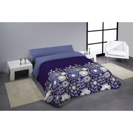 Parure de couette Hosteline LIBRE Bleu Lit 1 persone 3 Pièces