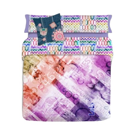 Juego de funda nórdica Lois JASON P. Malva Cama de 90 3 Piezas