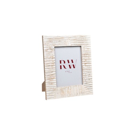 Cadre photo Romimex Blanc Bois de manguier Bois MDF 2 x 20 x 15 cm