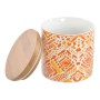 Boîte DKD Home Decor Orange Bambou Porcelaine (2 pcs) (9.8 x 9.8 x 10 cm)