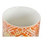 Boîte DKD Home Decor Orange Bambou Porcelaine (2 pcs) (9.8 x 9.8 x 15.5 cm)