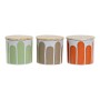 Sucrier DKD Home Decor Bambou Grès (3 pcs)