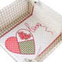 Panier DKD Home Decor Love Bleu Beige Coton (2 pcs)