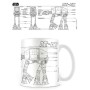 Tasse mug Star Wars AT-AT Blanc 315 ml