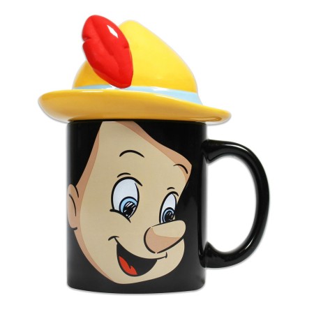 Tasse mug Pinocchio MUGSDC04 Noir 400 ml Avec couvercle