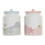 Boîte DKD Home Decor Dolomite Bleu Rose 2,3 L (2 pcs) (15 x 15 x 22 cm)