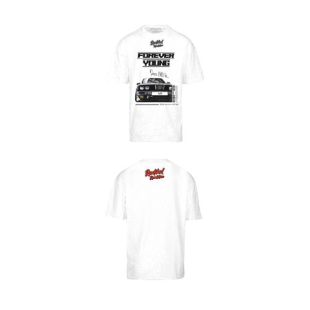 Camiseta de Manga Corta Hombre Radikal Revolution FOREVER YOUNG Blanco M