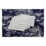 Nappe et serviettes de table DKD Home Decor Coton Blanc Blue marine (150 x 150 x 0.5 cm) (2 pcs)