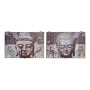 Couvercle DKD Home Decor ‎ Compteur Buda Gris Bois (2 pcs) (46 x 6 x 32 cm)