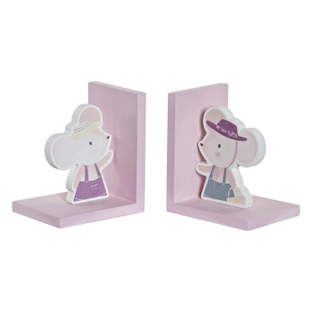 porte-livre DKD Home Decor Bois MDF (2 pcs) (12.5 x 9.5 x 14.5 cm)