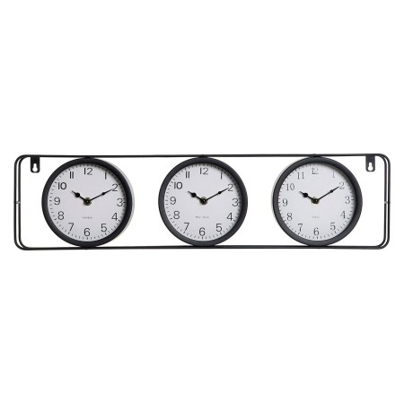 Horloge Murale DKD Home Decor Vintage Noir Métal (62 x 4 x 16 cm)