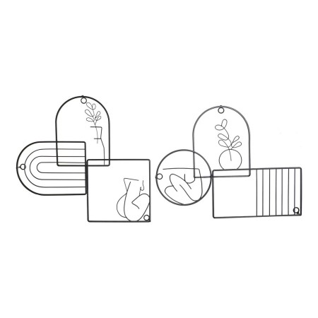 Décoration murale DKD Home Decor Moderne Métal (2 pcs) (37 x 2.5 x 28.5 cm)