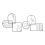 Décoration murale DKD Home Decor Moderne Métal (2 pcs) (37 x 2.5 x 28.5 cm)