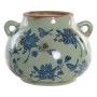 Vase DKD Home Decor Bleu Vert Papillon Cottage (21 x 20 x 16 cm)