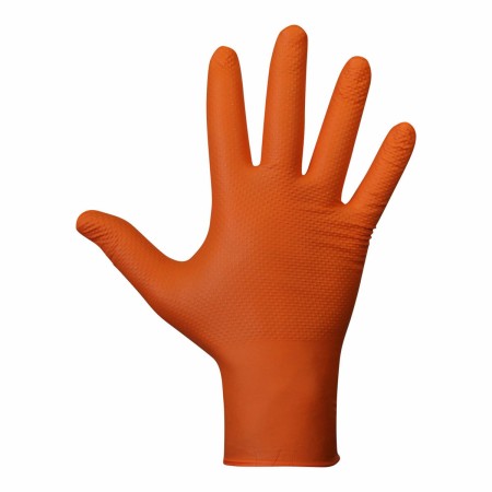 Guantes de nitrilo JUBA Agility Grip Naranja Nitrilo Sin polvo 50 Unidades