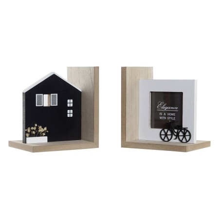 porte-livre DKD Home Decor Bois (2 pcs) (15 x 12 x 17 cm)