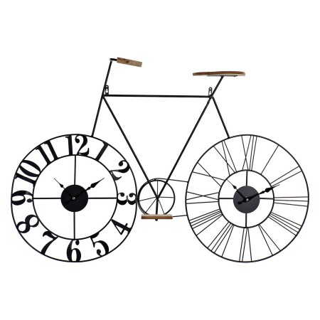 Horloge Murale DKD Home Decor Bicyclette Noir Fer Bois MDF (100 x 9 x 67 cm)