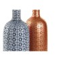 Vase DKD Home Decor Bleu Rouge Résine Oriental (2 pcs) (13 x 13 x 42.5 cm)