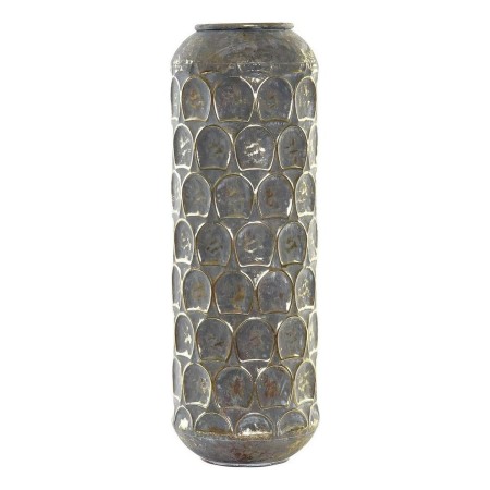 Vase DKD Home Decor Gris Métal Oriental (19 x 19 x 47 cm)