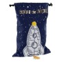 Sac DKD Home Decor Explore the Universe Bleu Blanc Polyester (26 x 1 x 37 cm)