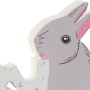 Figurine Décorative DKD Home Decor Baby Lapin Multicouleur Bois MDF (30 x 2 x 8 cm)
