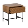 Table de Nuit MARIGNI Noir Naturel Fer Bois de frêne Bois MDF 51,5 x 40 x 55,5 cm