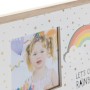 Cadre photo DKD Home Decor Arc-en-ciel Rose Blanc Enfant Bois MDF (25 x 1 x 16 cm) (2 Unités)