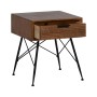 Table de Nuit LAGOM Noir Naturel Fer Bois d'hévéa 46 x 38 x 50,5 cm