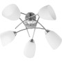 Suspension Activejet NIKITA 5P Nikiel Blanc nickel Métal verre 200 W (1 Unité)