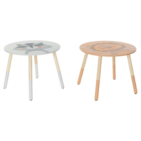 Table pour enfant DKD Home Decor Gris Orange Pin (2 pcs) (59 x 55 x 48 cm)