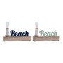 Figurine Décorative DKD Home Decor Beach Phare LED Bois MDF (2 pcs) (34 x 7 x 24 cm)