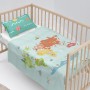 Juego de Sábanas HappyFriday Happynois World Map Multicolor Cuna de Bebé 2 Piezas