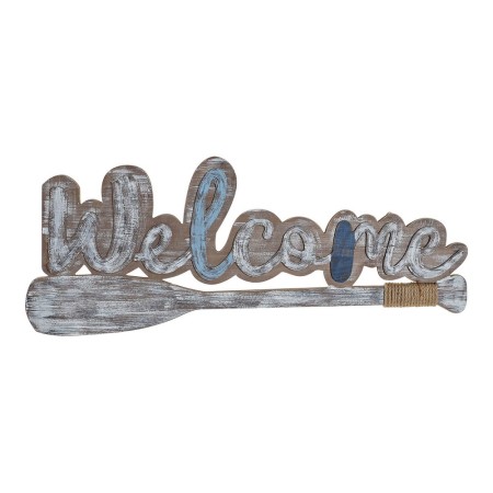 Décoration murale DKD Home Decor Welcome Rame Pin Bois MDF (81 x 2 x 31.5 cm)