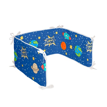 Protection du berceau HappyFriday Mr Fox Space rocket Multicouleur 210 x 40 cm