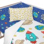 Protection du berceau HappyFriday Mr Fox Space rocket Multicouleur 210 x 40 cm
